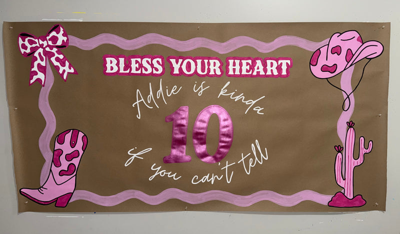 Hand-painted banner