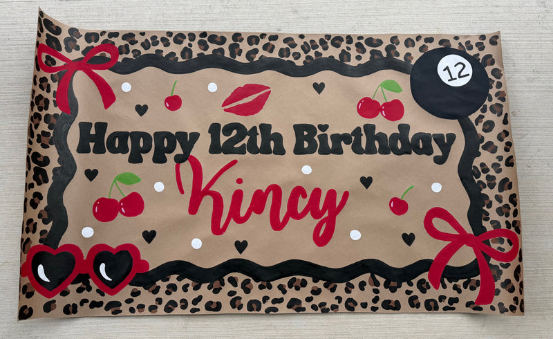 Hand-painted banner