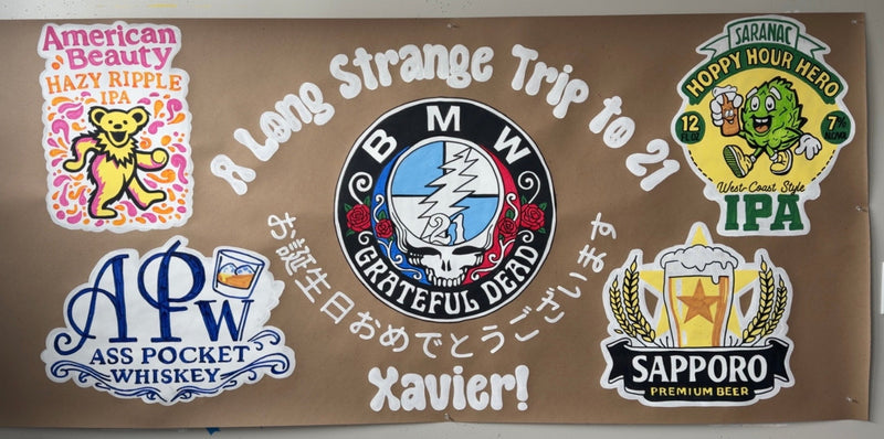 Hand-painted banner