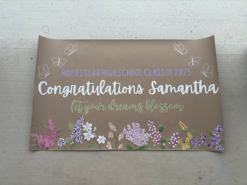 Hand-painted banner