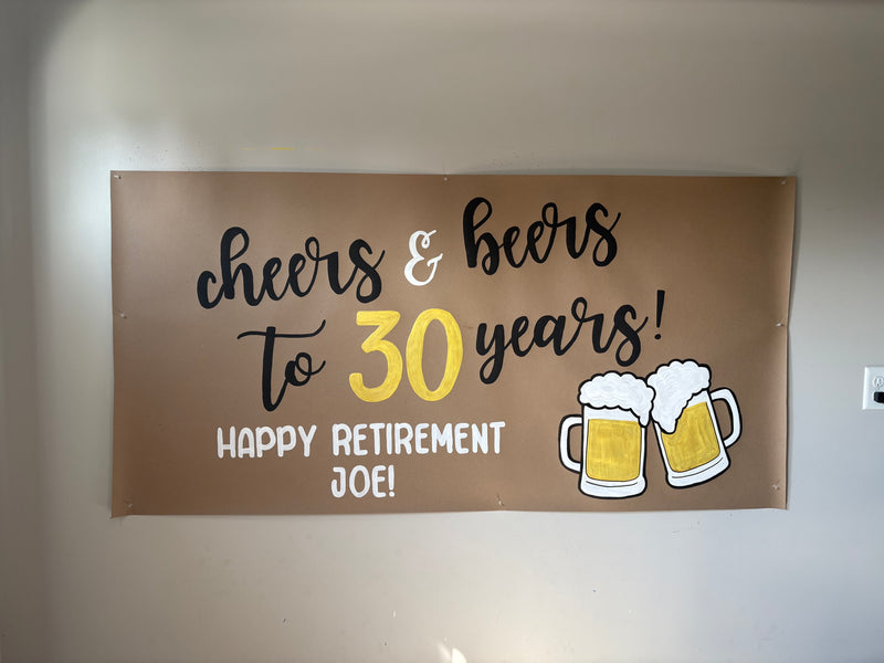 Hand-painted banner