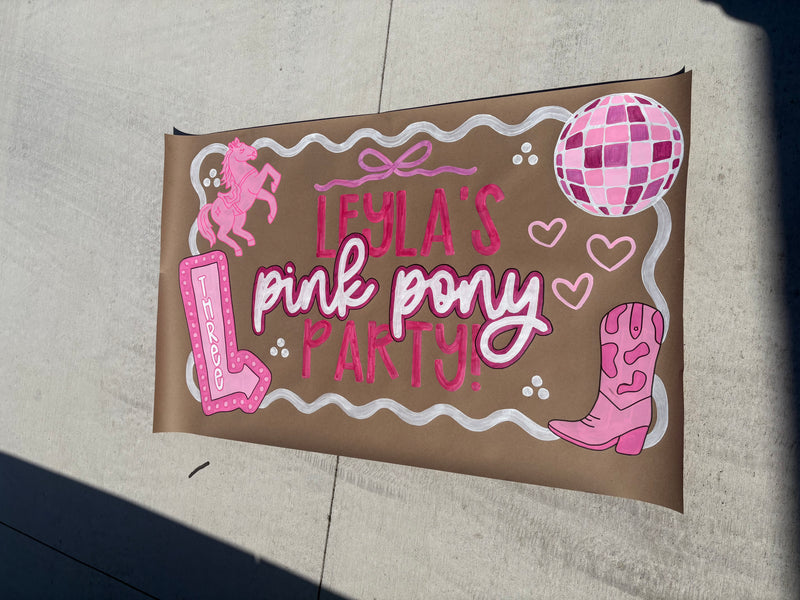 Hand-painted banner