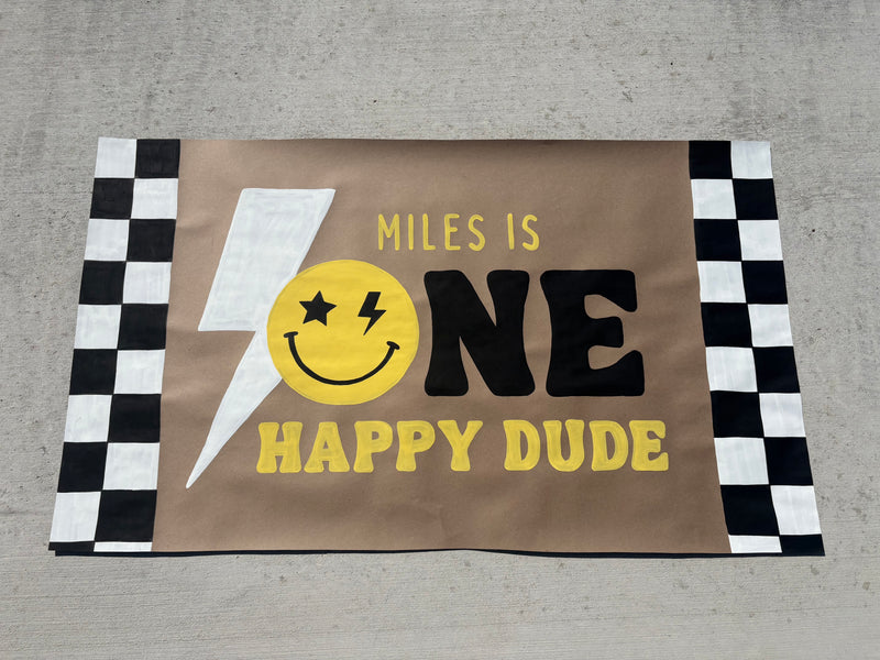 Hand-painted banner